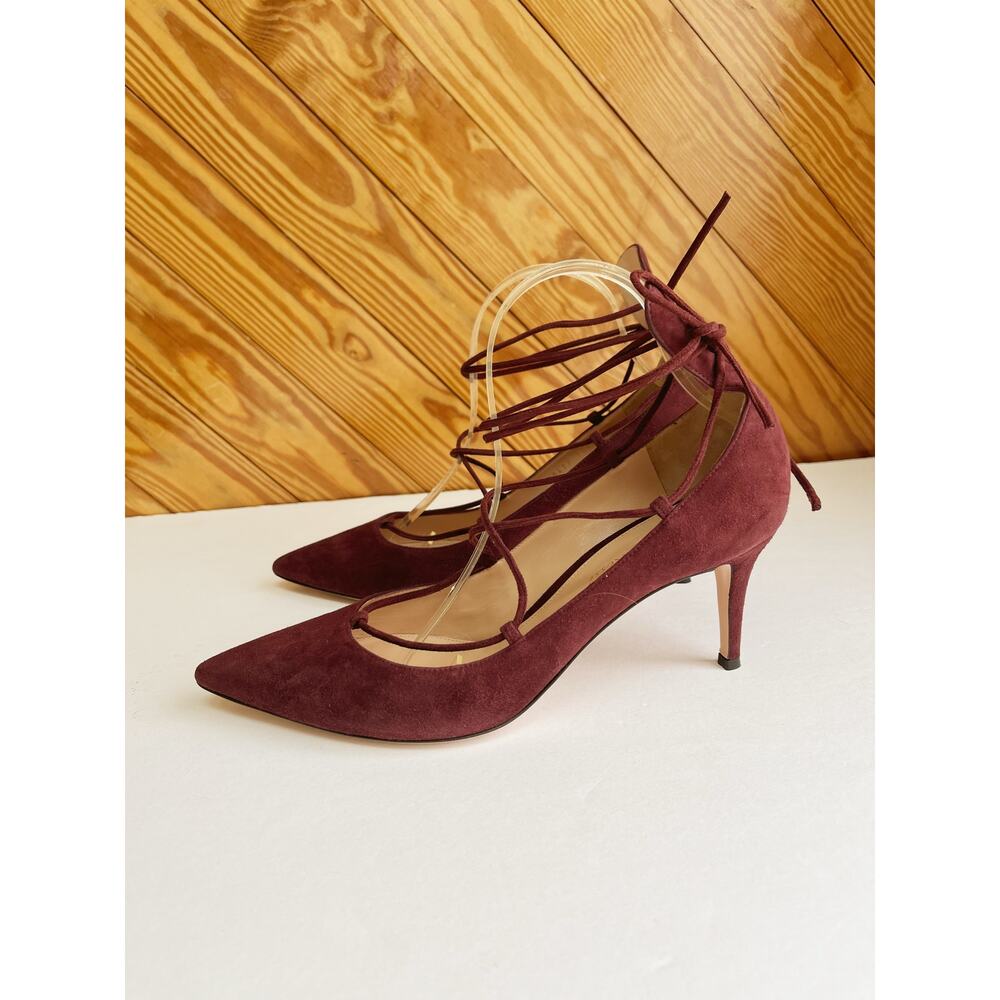 Gianvitto Rossi Femi 100mm Lace Up Suede Heels EU 41 - Picture 5 of 7